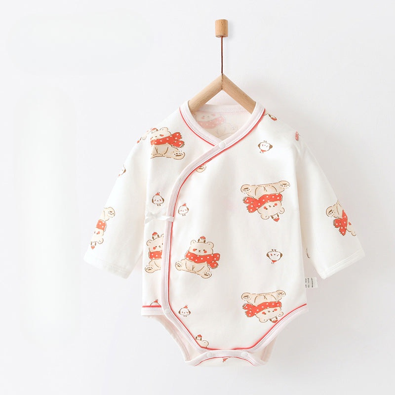 100% Cotton Long Sleeve Bodysuit – Bear with Scarf Bear with Scarf 0-3 M