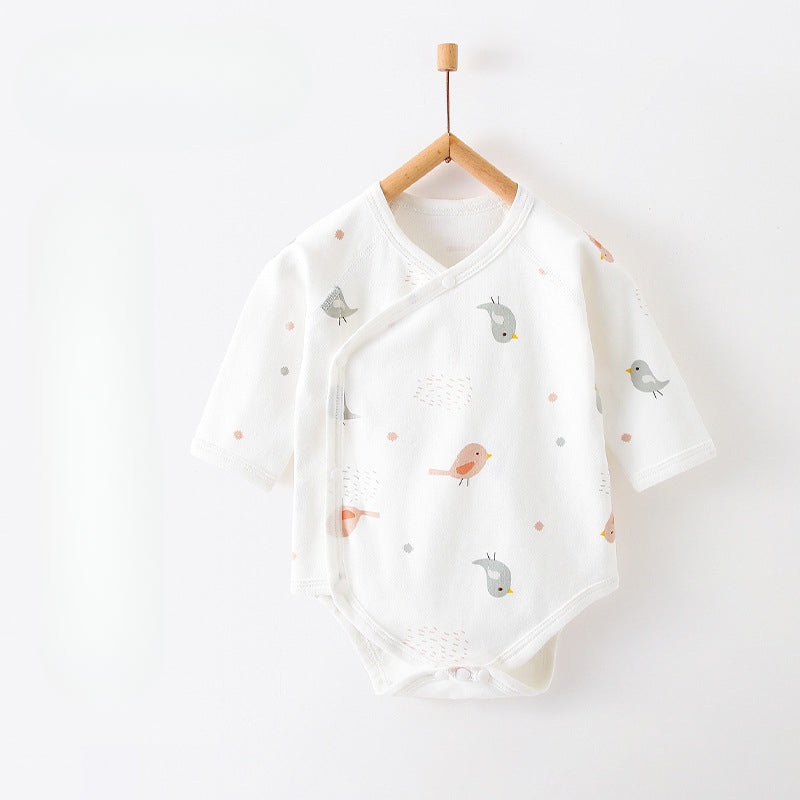 100% Cotton Long Sleeve Bodysuit – Bird Pink Bird 0-3 M