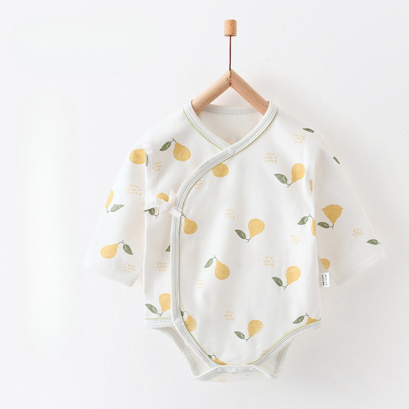 100% Cotton Long Sleeve Bodysuit – Pear Pear 0-3 M