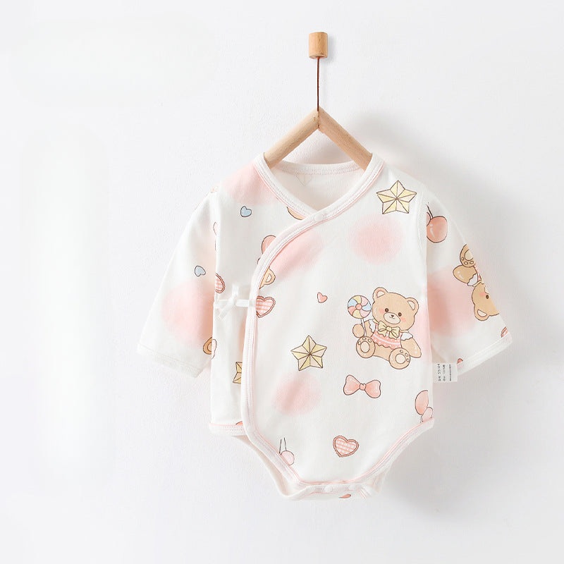 100% Cotton Long Sleeve Bodysuit – Pink Bear Pink Bear 0-3 M