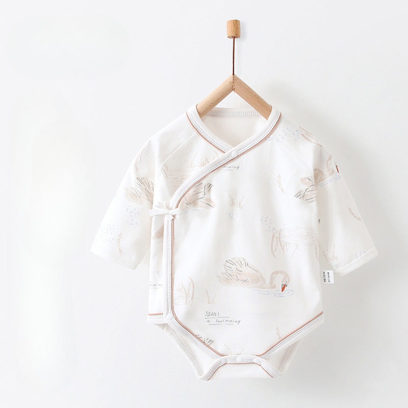 100% Cotton Long Sleeve Bodysuit – Swan Swan 0-3 M