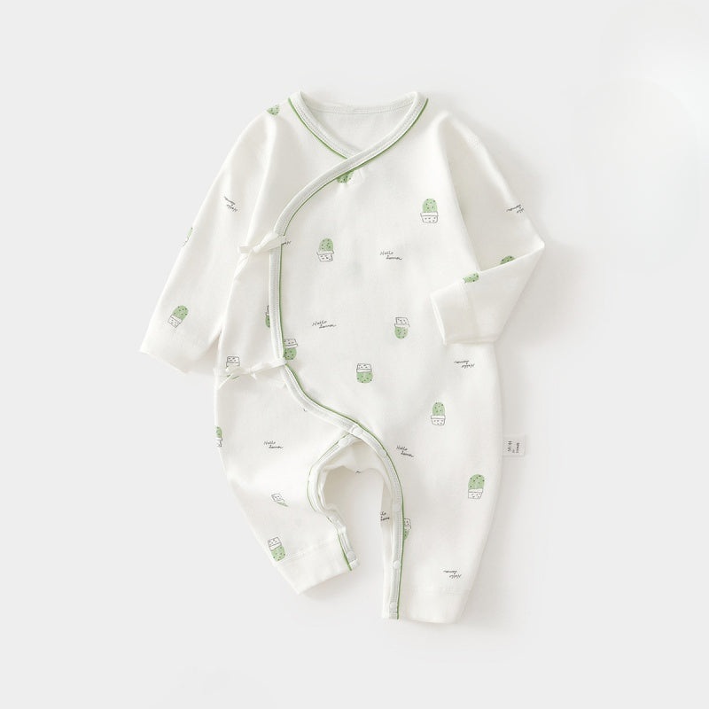 100% Cotton Long Sleeve Romper – Cactus Cactus NB