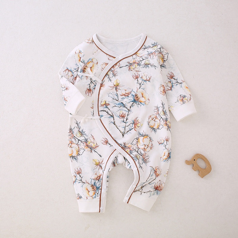 100% Cotton Long Sleeve Romper – Cotton Flowers Cotton Flowers NB
