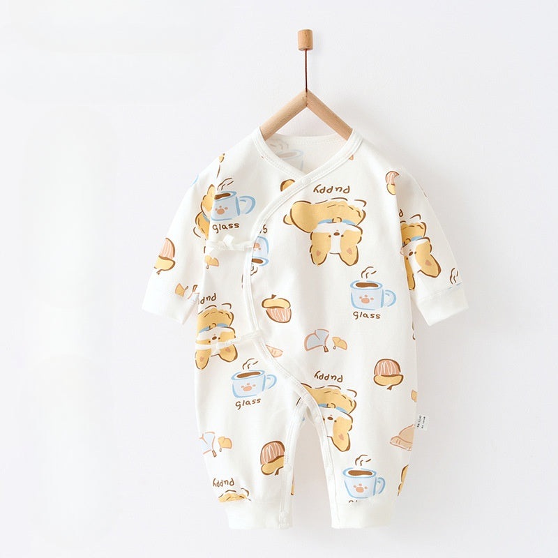 100% Cotton Long Sleeve Romper –  Doggy Doggy NB