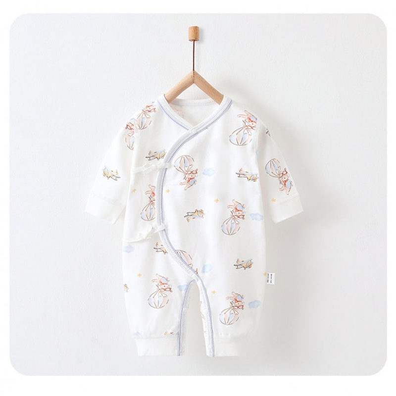 100% Cotton Long Sleeve Romper – Fire Ballon Fire Balloon NB
