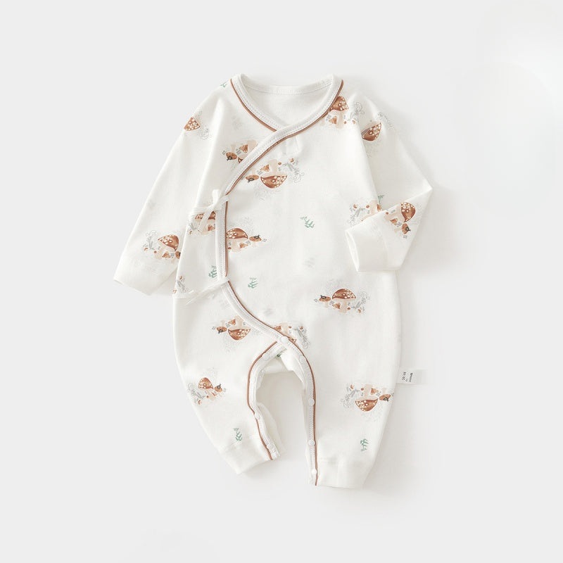 100% Cotton Long Sleeve Romper – Mushroom Mushroom NB