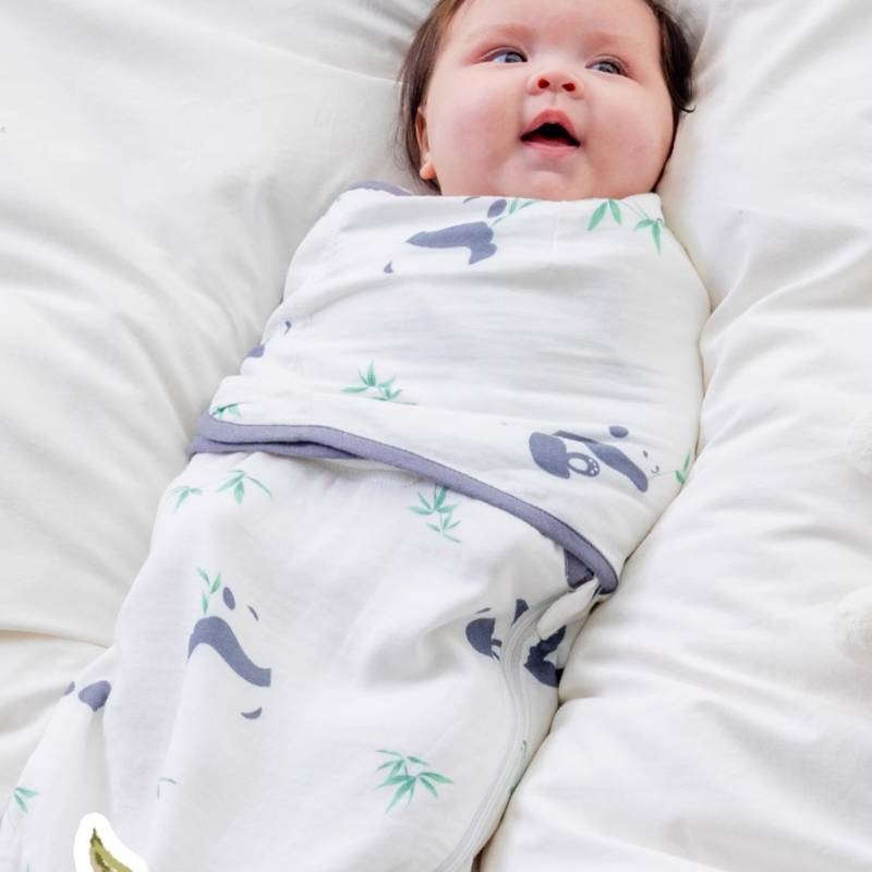 Organic Cotton Muslin Sleep Sack –  Panda Panda NB-3 M