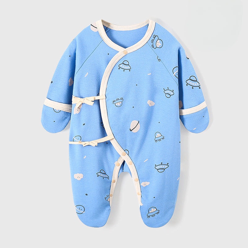 100% Cotton Footed Onesie with Mittens – Planet Planet NB
