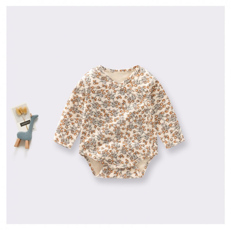 100% Cotton Long Sleeve Bodysuit – Fruits Fruits 0-3 M