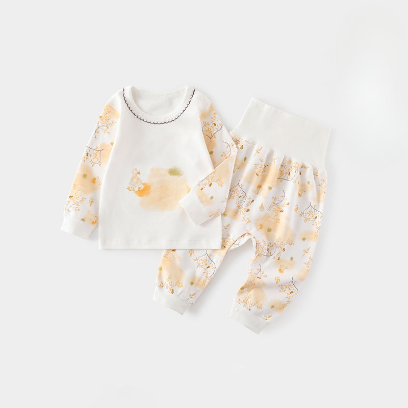 100% Cotton Long Sleeve Top & Pants Set – Yellow Spring Yellow Spring 3-6 M