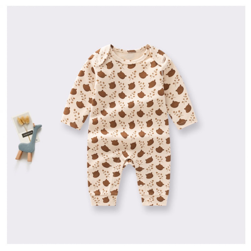 100% Organic Cotton Long Sleeve Romper – Baby Bear Baby Bear 3-6 M