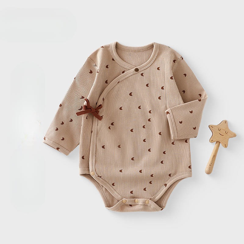 Cotton Long Sleeve Floral Bodysuit – Brown Moon Brown Moon 0-3 M