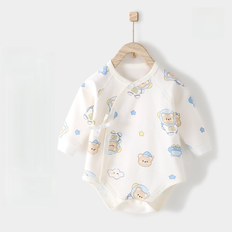 100% Cotton Long Sleeve Kimono Bodysuit – Astronaut Bear Astronaut Bear 0-3 M