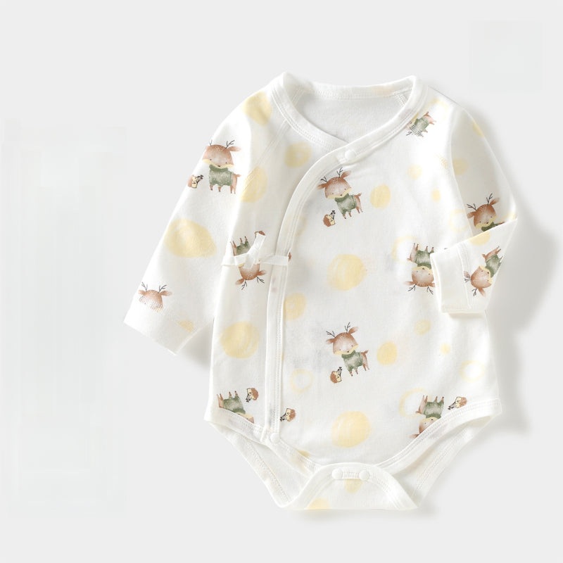 100% Cotton Long Sleeve Kimono Bodysuit – Sika Deer Sika Deer 0-3 M
