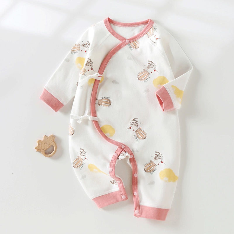 100% Cotton Long Sleeve Kimono Romper – Bird Bird NB