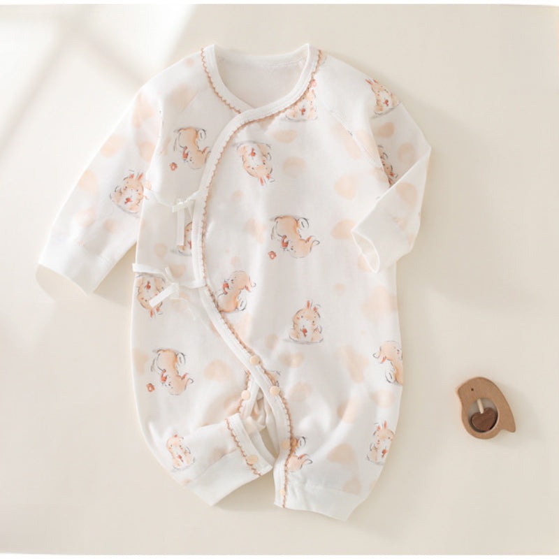 100% Cotton Long Sleeve Kimono Romper – Cute Bunny Cute Bunny NB