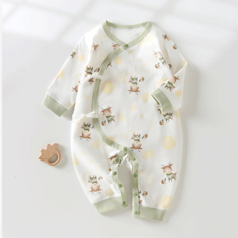 100% Cotton Long Sleeve Kimono Romper – Sika Deer Sika Deer NB