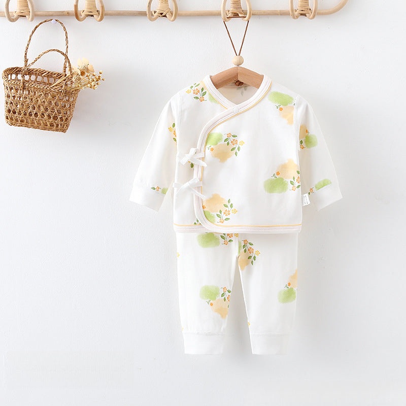 100% Cotton Long Sleeve Kimono Top & Pants Set – Spring Spring NB