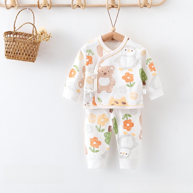 100% Cotton Long Sleeve Kimono Top & Pants Set – Zoo Zoo NB