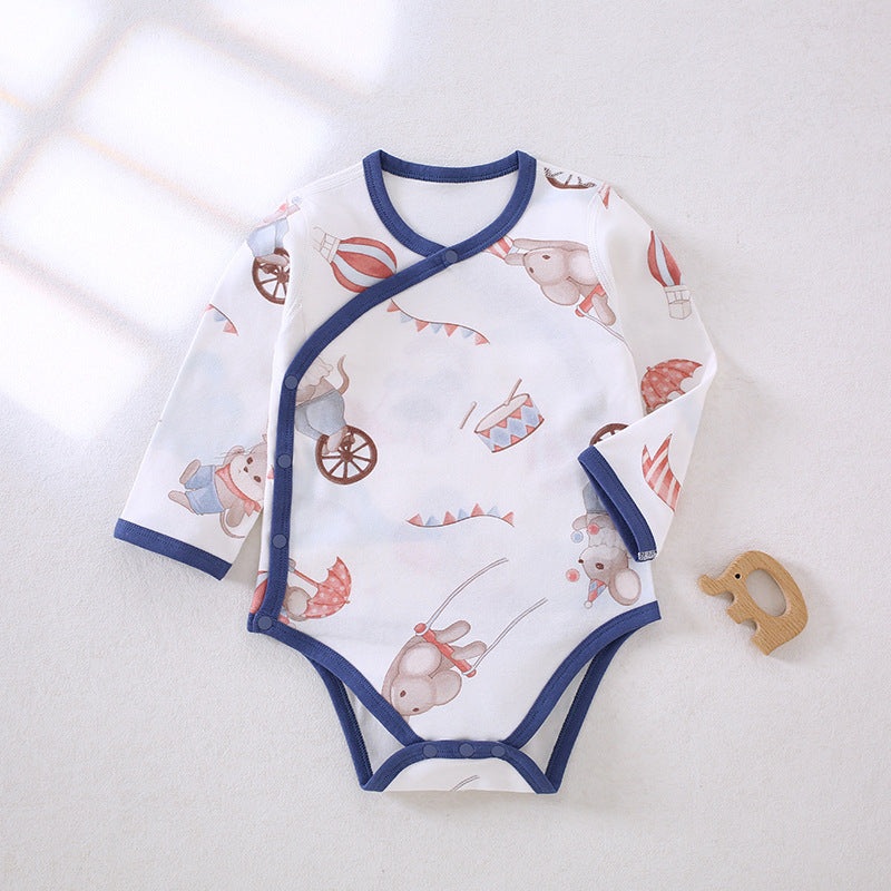 100% Cotton Long Sleeve Side-Snap Bodysuit – Circus Circus 0-3 M