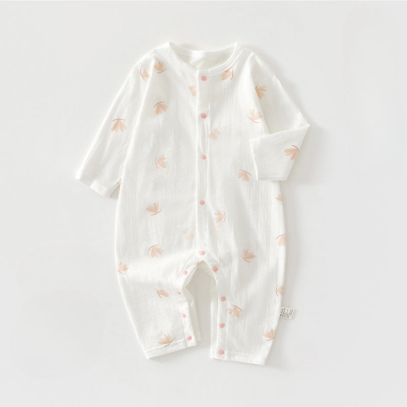 100% Cotton Long Sleeve Snap-Up Romper – Pink Dragonfly Pink Dragonfly 3-6 M