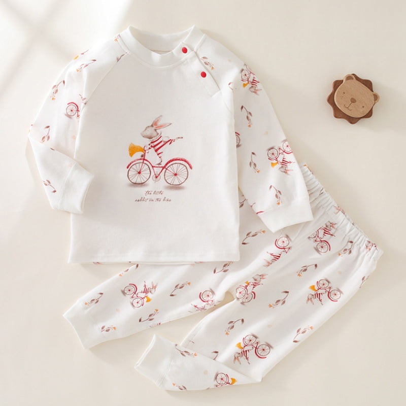 100% Cotton Long Sleeve Top & Pants Set – Bunny & Bicycle Bunny & Bicycle 6-9 M