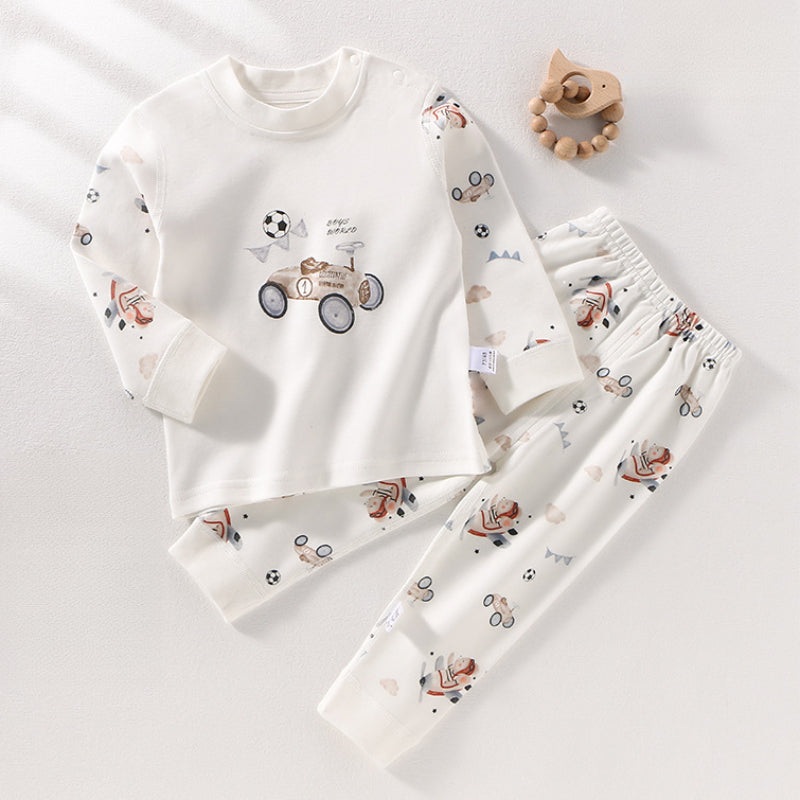 100% Cotton Long Sleeve Top & Pants Set – Car Car 6-9 M