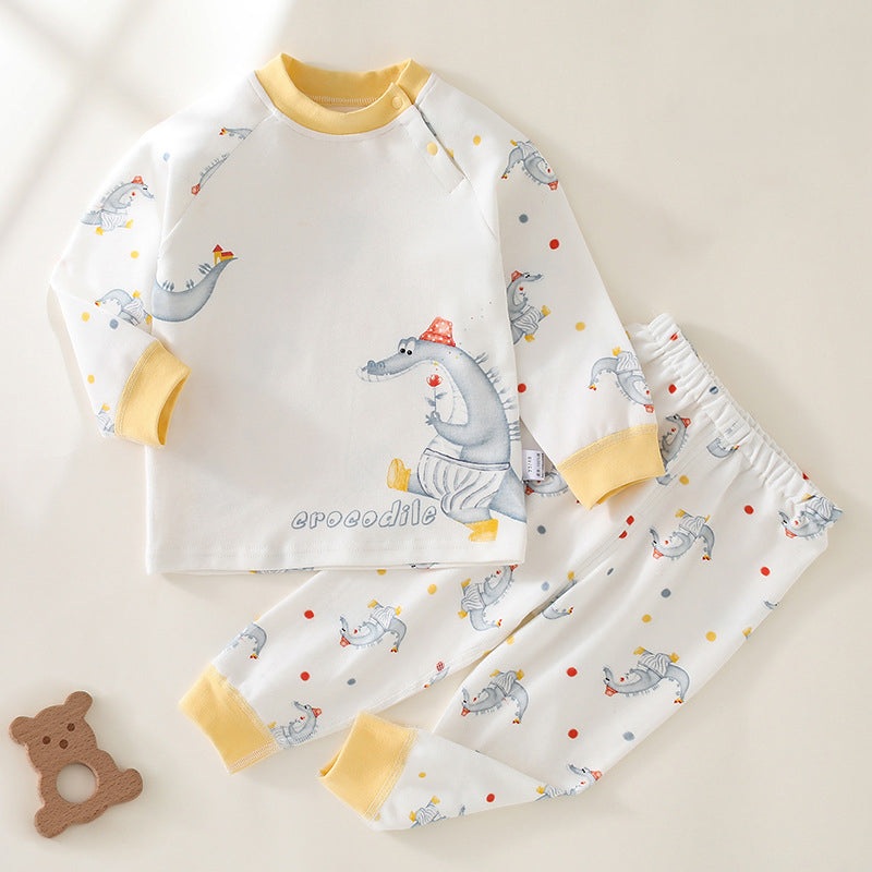 100% Cotton Long Sleeve Top & Pants Set – Cute Alligator Cute Alligator 6-9 M