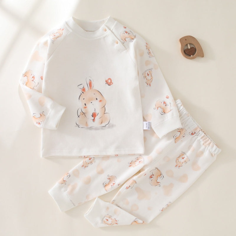 100% Cotton Long Sleeve Top & Pants Set – Cute Bunny Cute Bunny 6-9 M