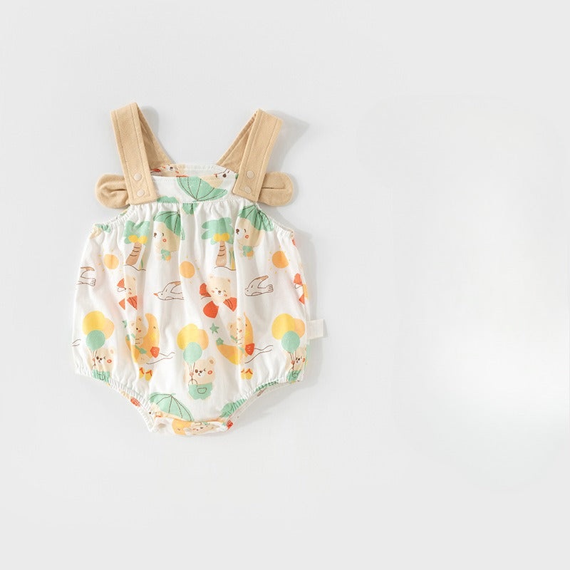 100% Cotton Sleeveless Bodysuit – Adorable Bear Aodrable Bear 3-6 M