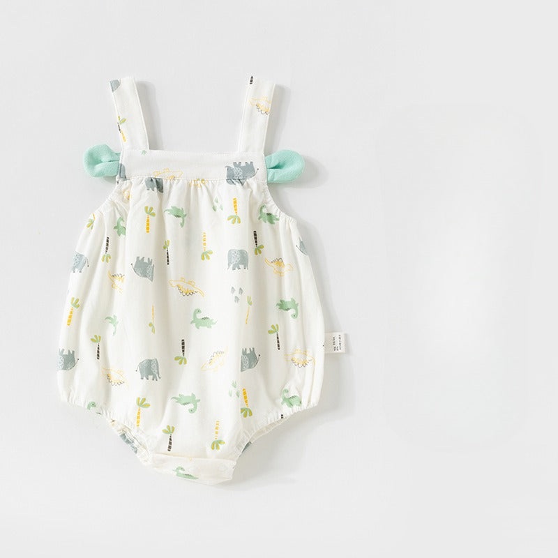 100% Cotton Sleeveless Bodysuit – Cute Elephant Cute Elephant 3-6 M
