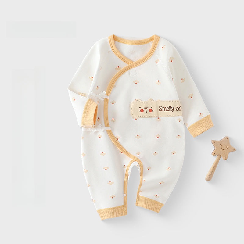 Cotton Long Sleeve Kimono Romper – Yellow Cat Yellow Cat NB