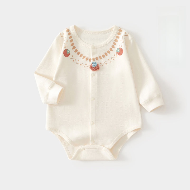 Cotton Long Sleeve Snap-Up Bodysuit – Tomato Bear Tomato Bear 0-3 M