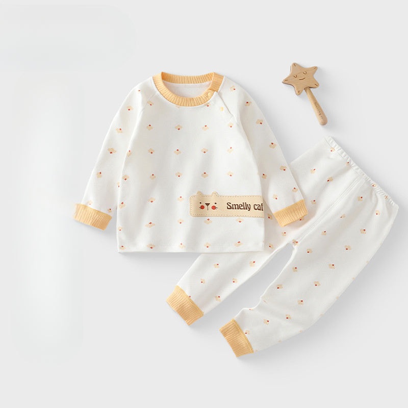 Cotton Long Sleeve Top & Pants Set – Yellow Cat Yellow Cat 3-6 M