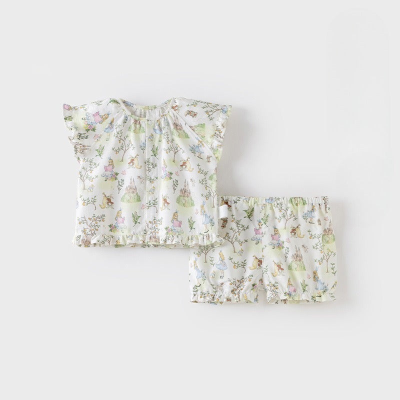 Cotton Short-Sleeve Top & Pants Set – Fairy Tale Land Fairy Tale Land 9-12 M