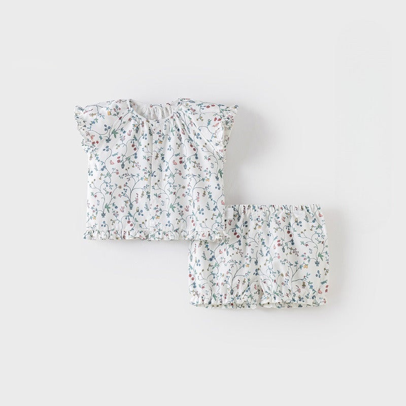Cotton Short-Sleeve Top & Pants Set – Spring Branches Spring Branches 9-12 M