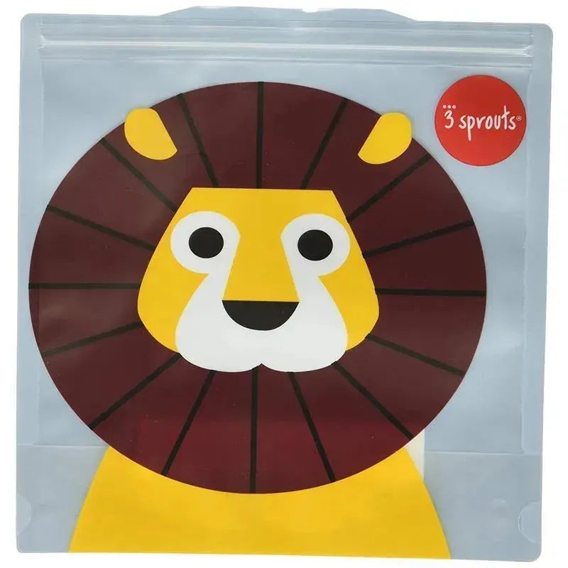 3 Sprouts – Lion Sandwich Bag (2 Pack), Blue