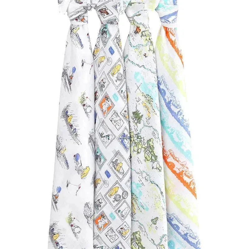 Aden + Anais Disney Baby Classic Swaddles 4-Pack, Winnie The Pooh