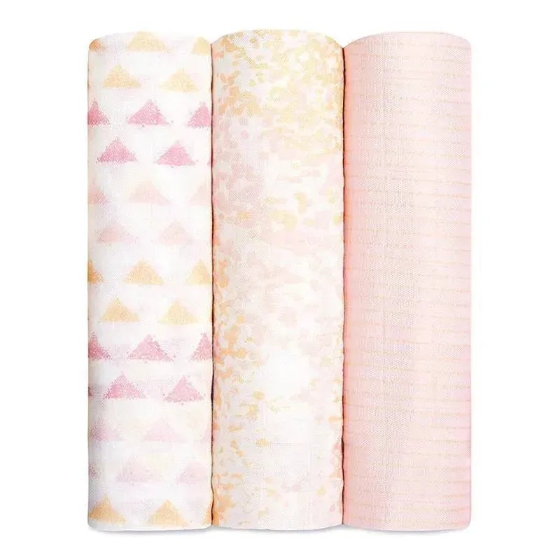 Aden + Anais Silky Soft Swaddles Metallic 3-Pack, Primrose Birch