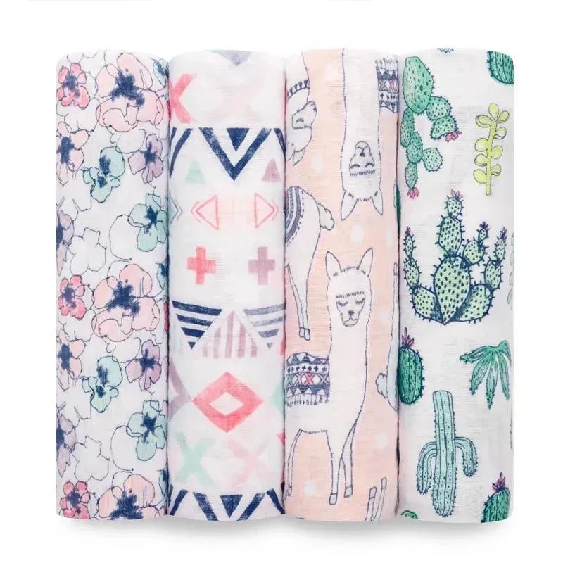 Aden + Anais Trail Blooms 47 Classic Swaddle Set, 4-Pack