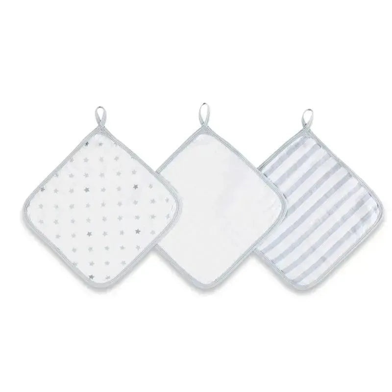 Aden + Anais Washcloth Set in Dove, 3-Pack