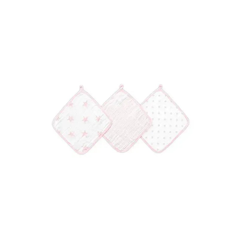Aden + Anais Washcloths Doll Pink, 3-Pack