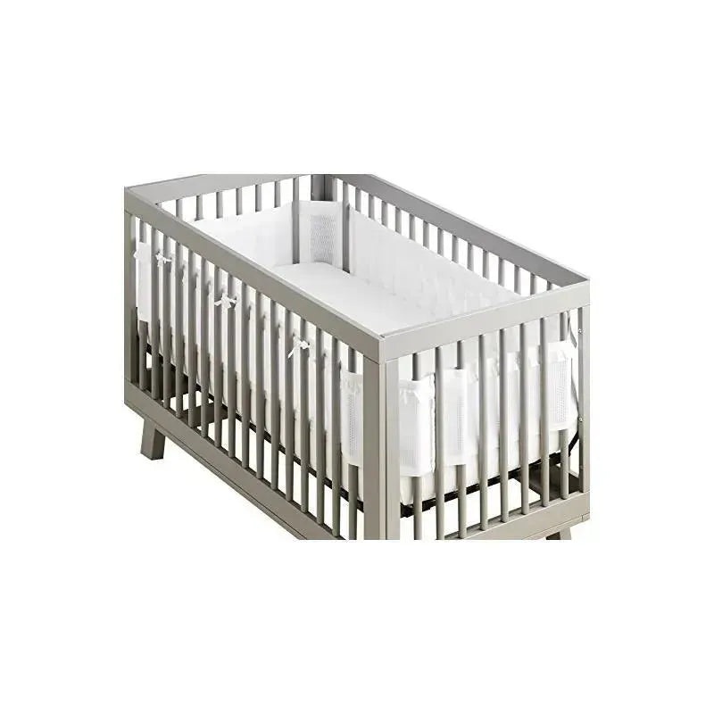 BreathableBaby – Deluxe Breathable Mesh Crib Liner, White Ruffle