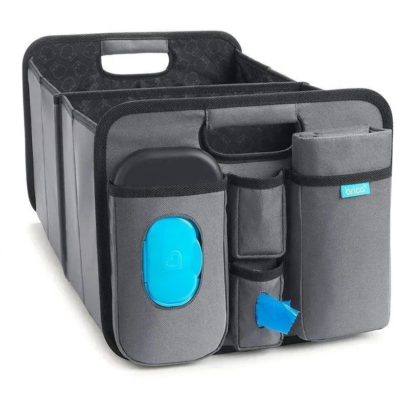 Brica Out-N-About Collapsible Trunk Organizer & Diaper Changing Station, Grey