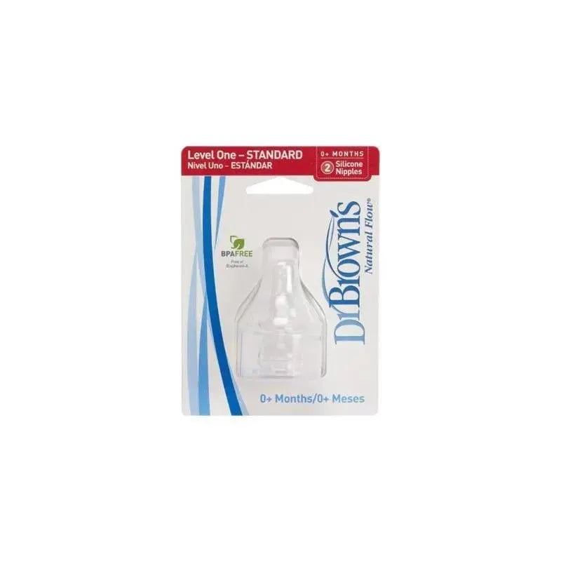 Dr. Brown’s Standard Nipples Level-1 (2 Pack)