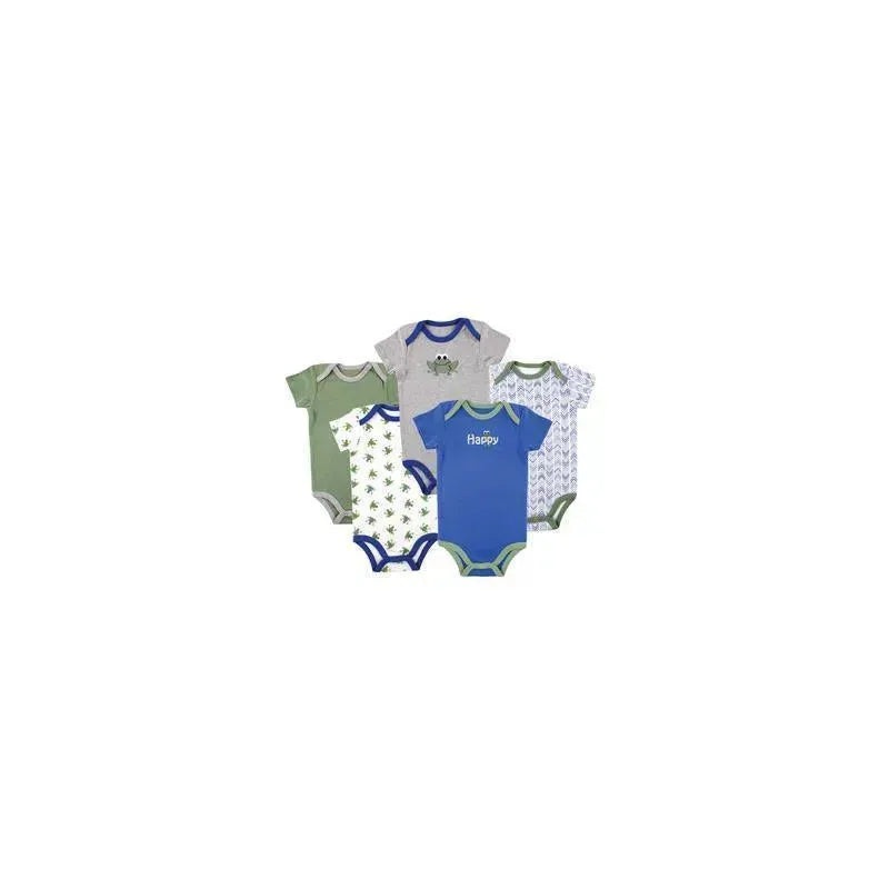 Luvable Friends 5-Pack Boys Bodysuit, Frog