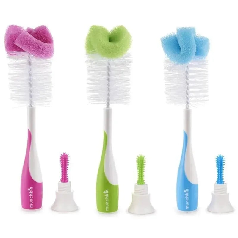 Munchkin Sponge Bottle Brush, Colors May Vary 2pk