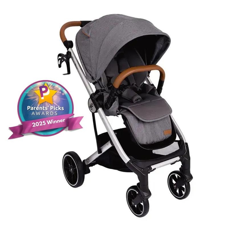 Primo Passi – Icon V2 Stroller, Newborn to Toddler with Reversible Seat & Compact Fold, Gray Melange