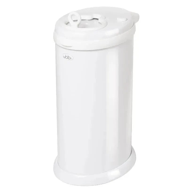 Ubbi – Steel Odor Locking Diaper Pail, White