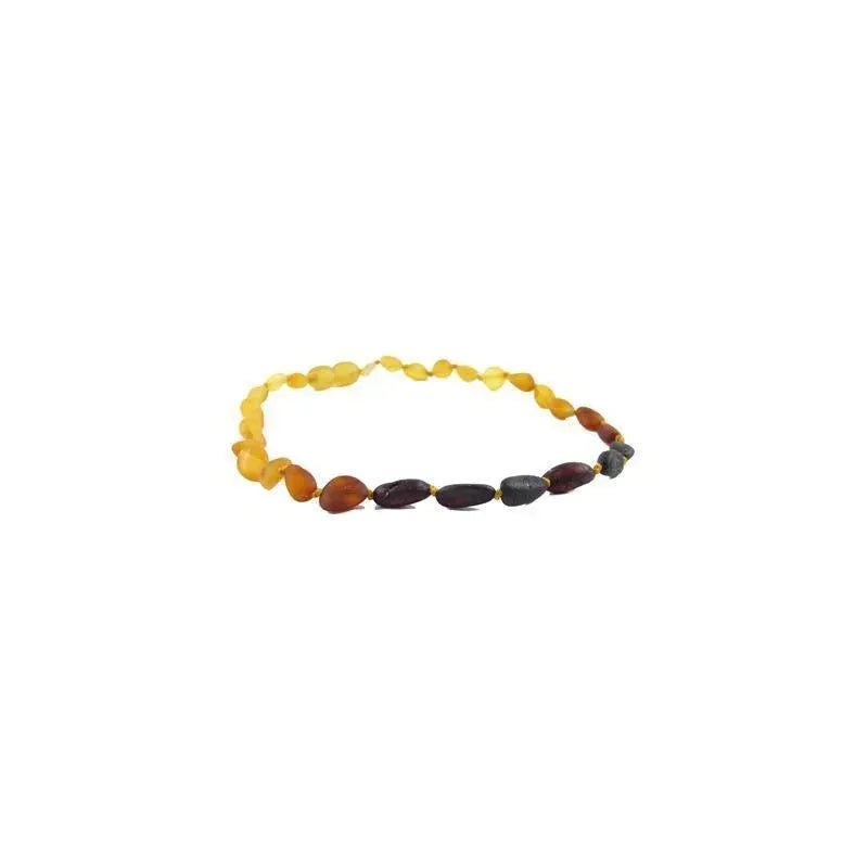 10-11 Inch Necklace/Anklet – Rainbow Raw Bean Pop Clasp